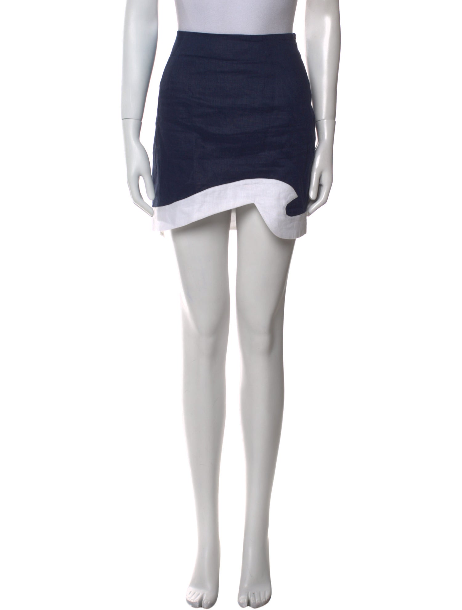 Staud Linen Mini Skirt