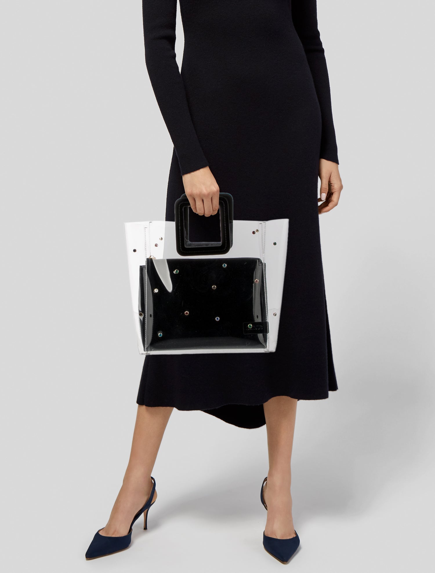 Staud PVC Top Handle Bag