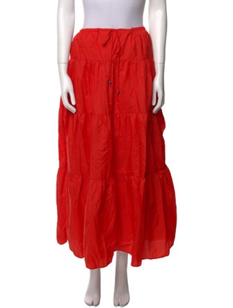 Staud Beaded Accents Midi Length Skirt