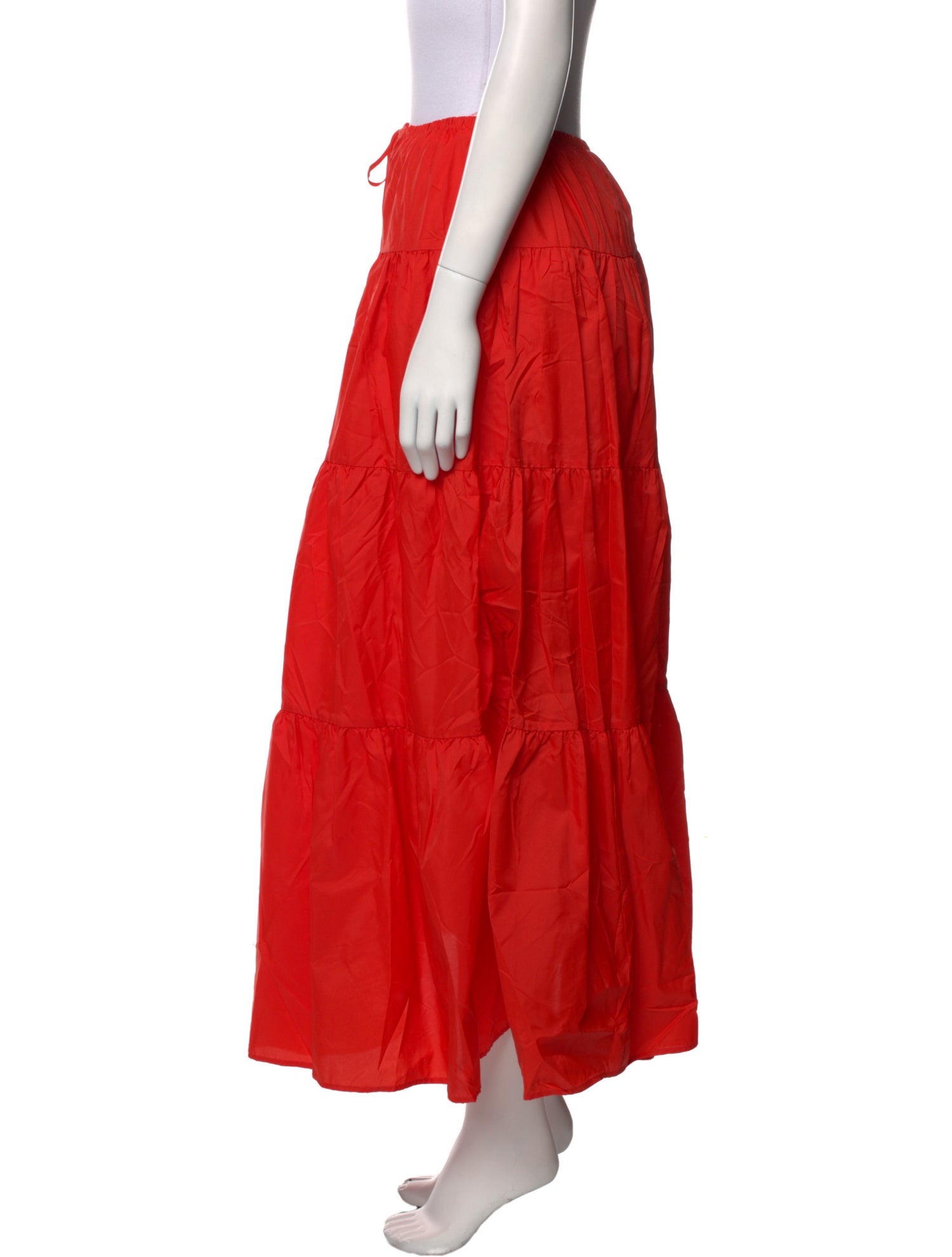 Staud Beaded Accents Midi Length Skirt