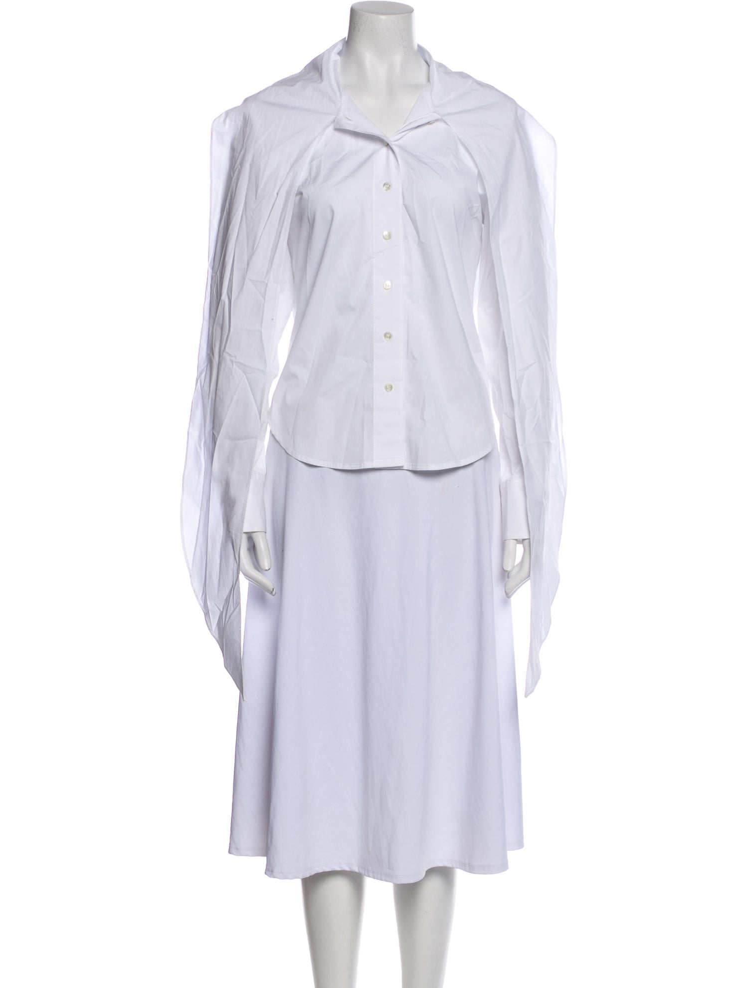 Staud Long Sleeve Button-Up Top