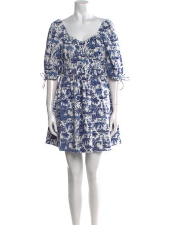 Staud Floral Print Mini Dress