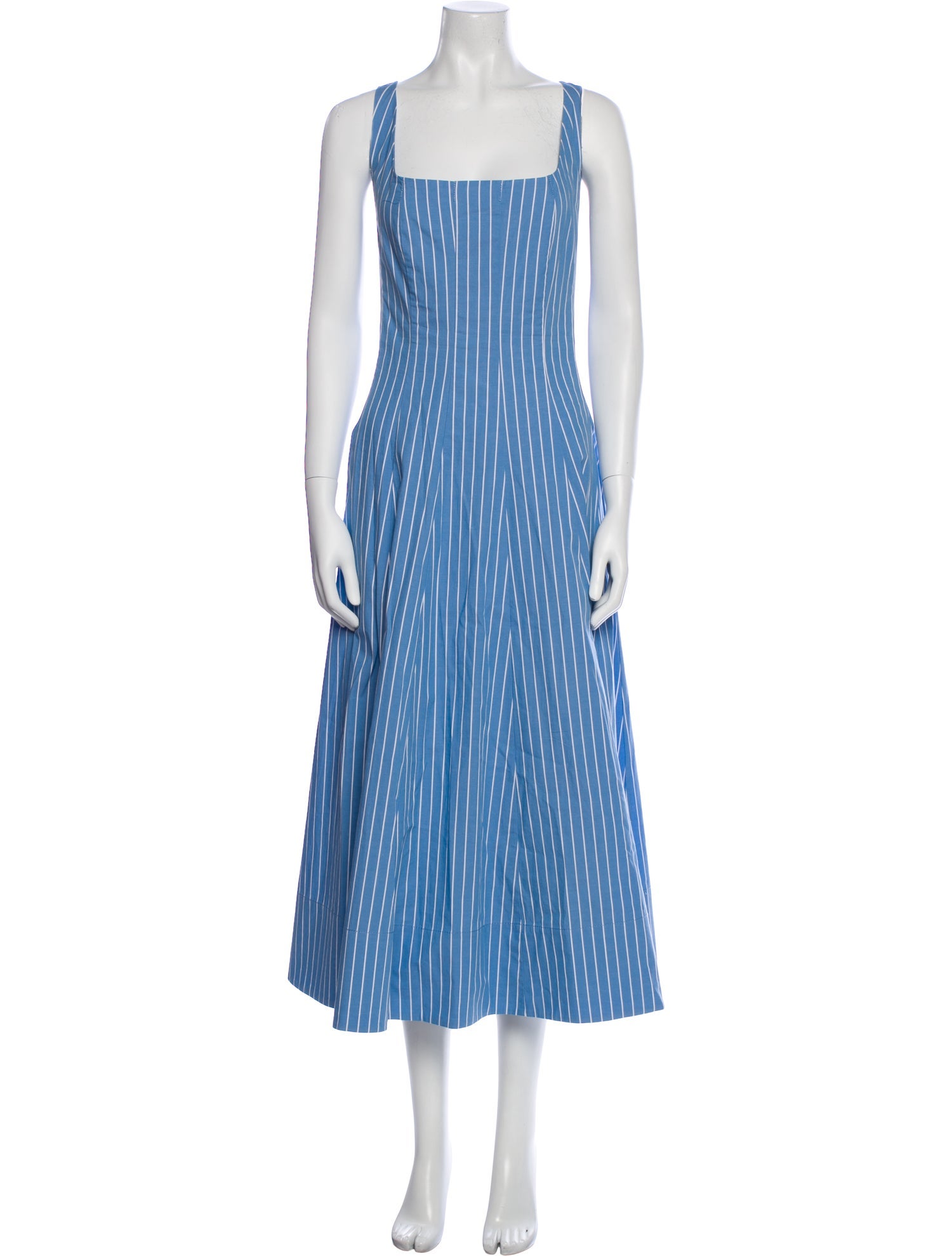 Staud Striped Midi Length Dress