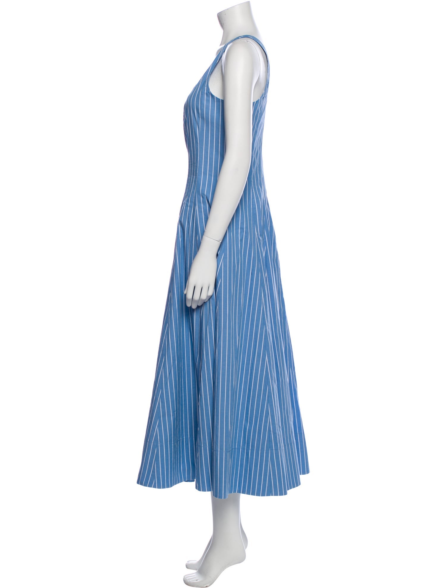 Staud Striped Midi Length Dress