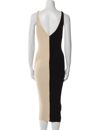 Staud Striped Midi Length Dress