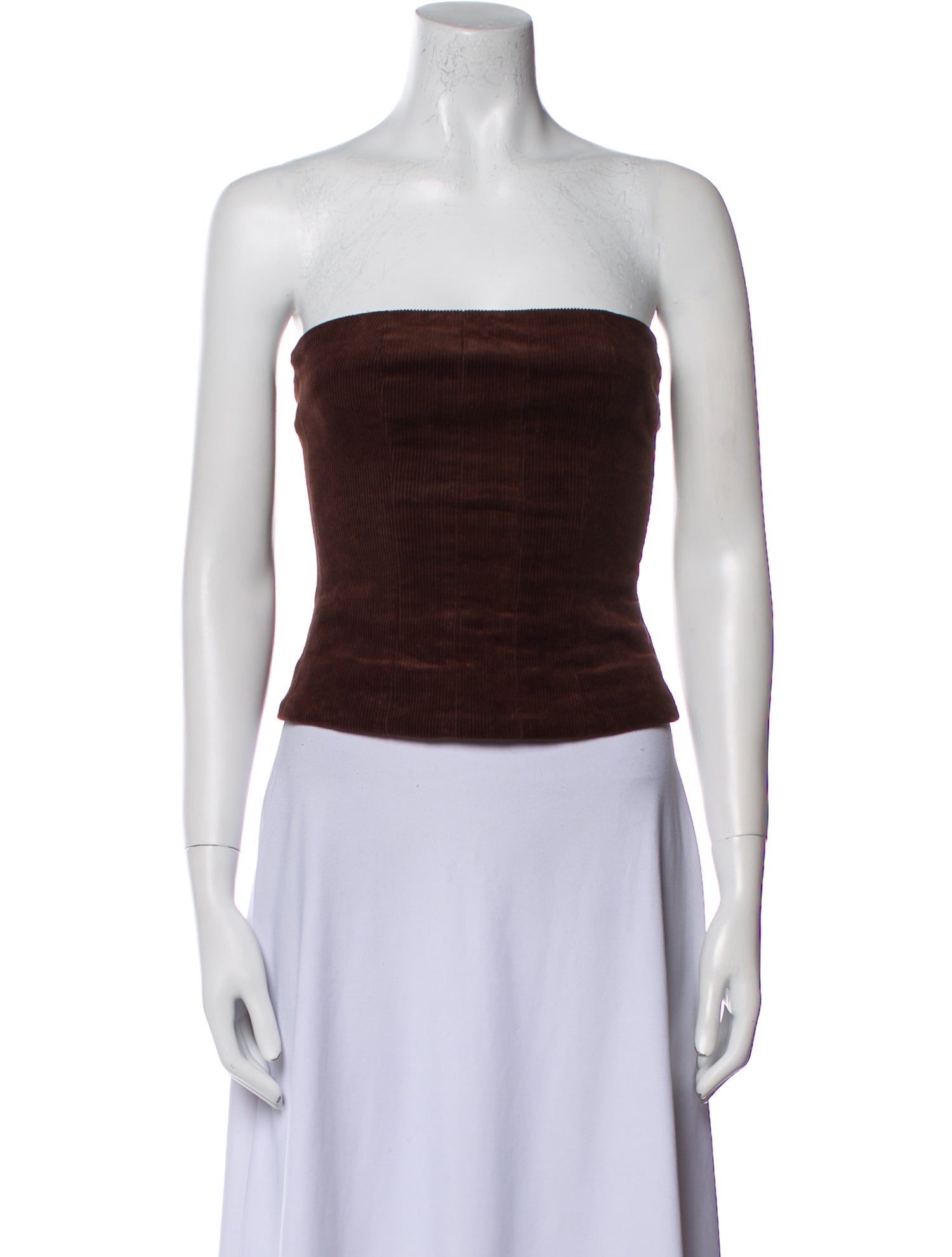 Staud Strapless Crop Top