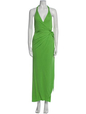 Staud V-Neck Long Dress
