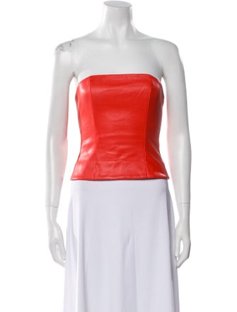 Staud Strapless Crop Top