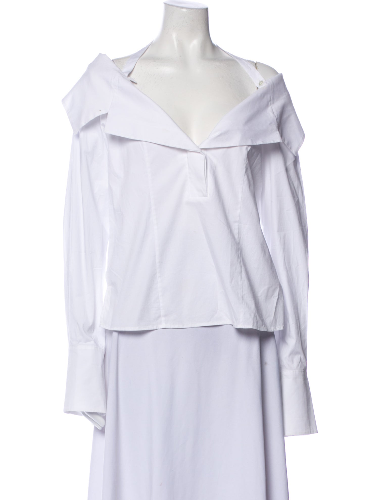 Staud V-Neck Long Sleeve Blouse