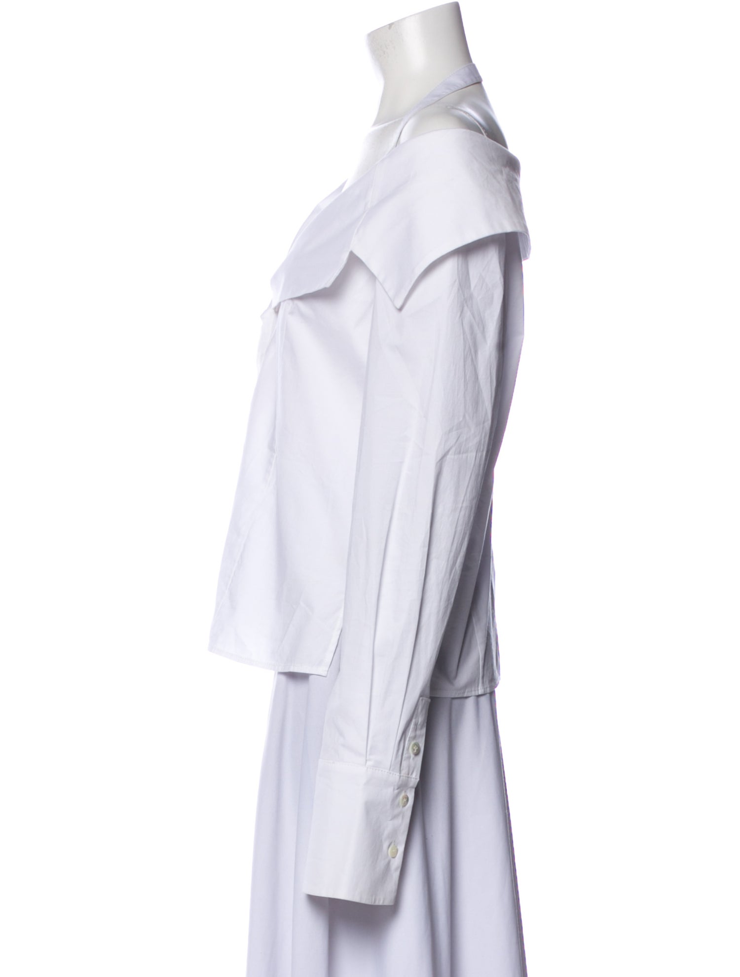 Staud V-Neck Long Sleeve Blouse