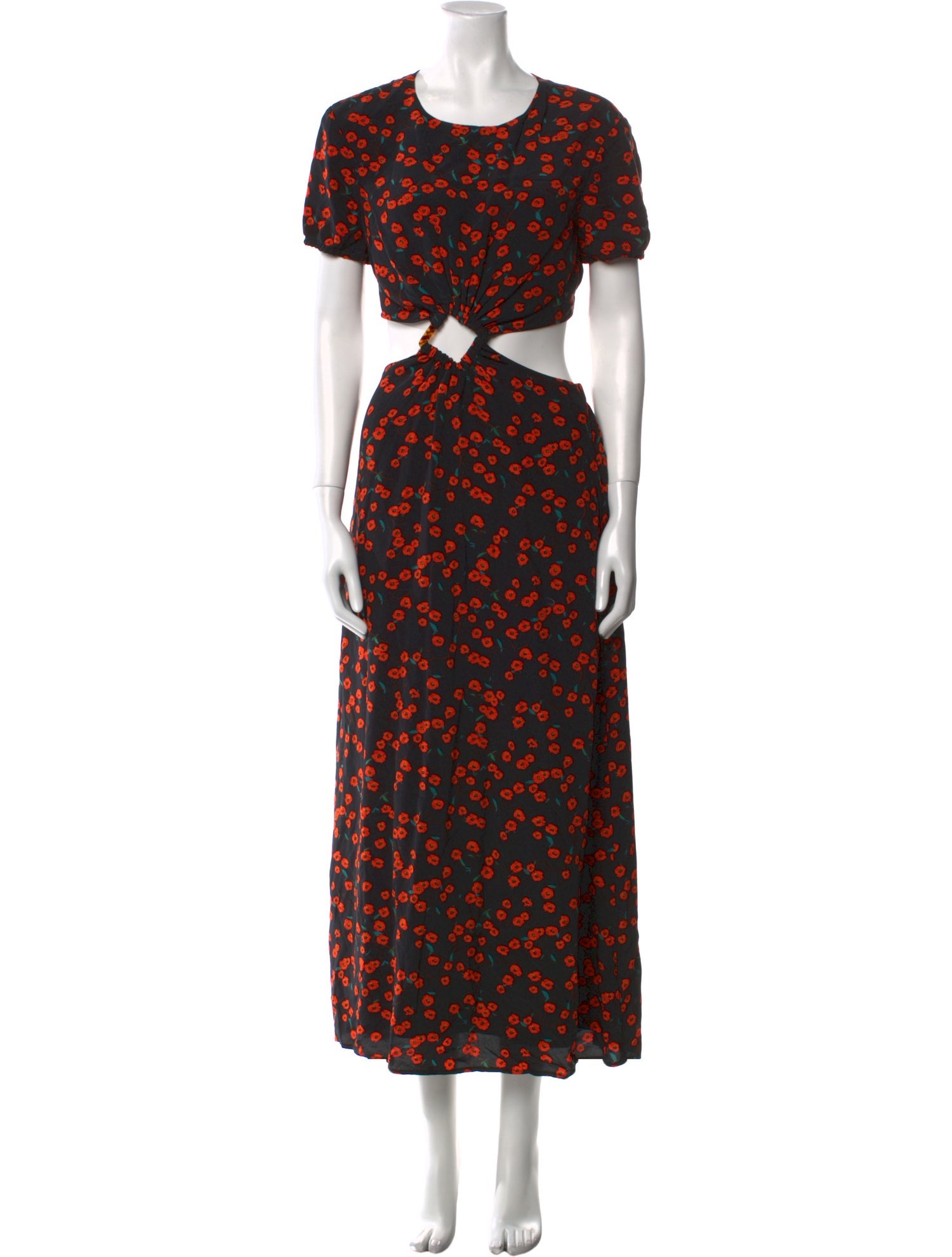 Staud Floral Print Long Dress