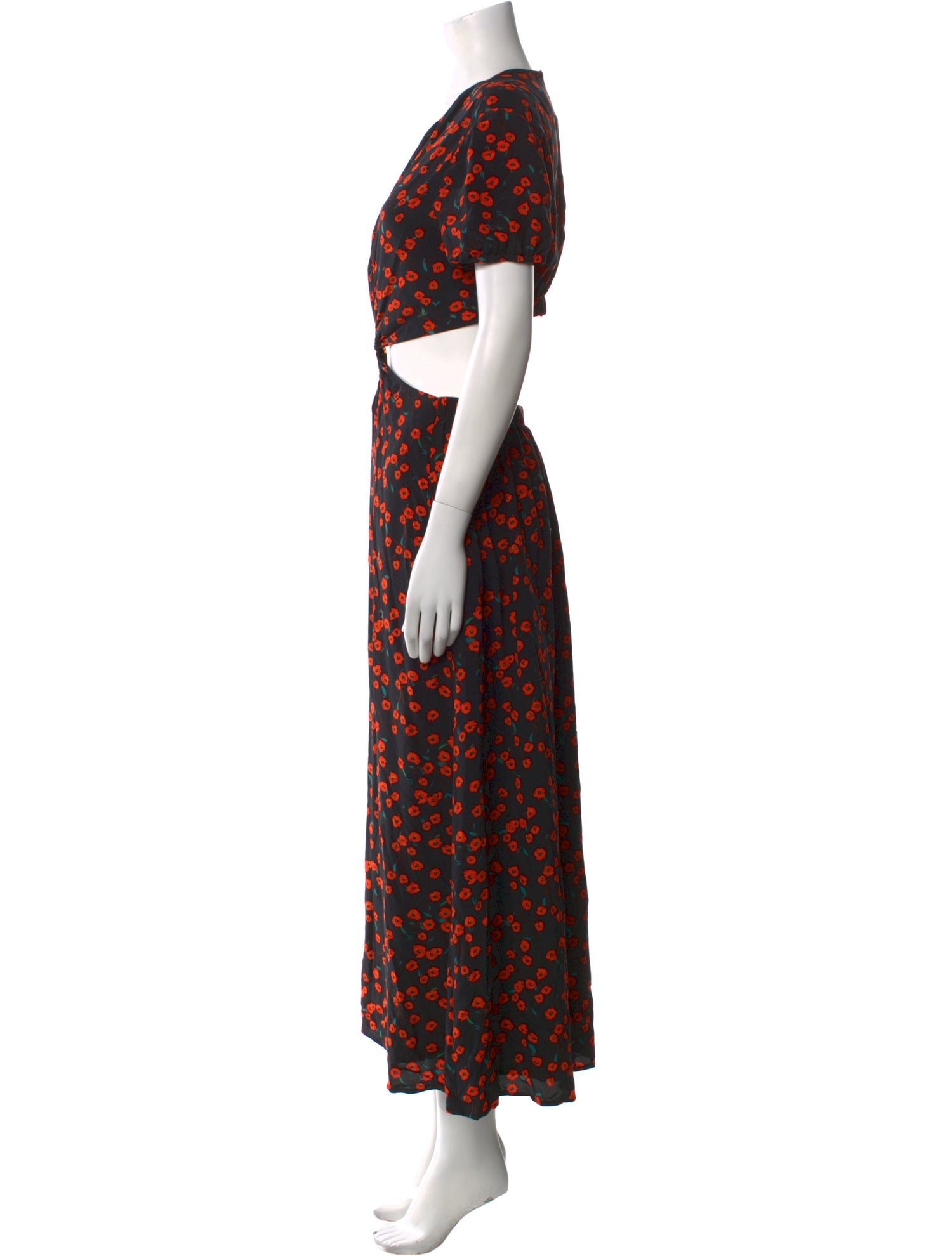 Staud Floral Print Long Dress