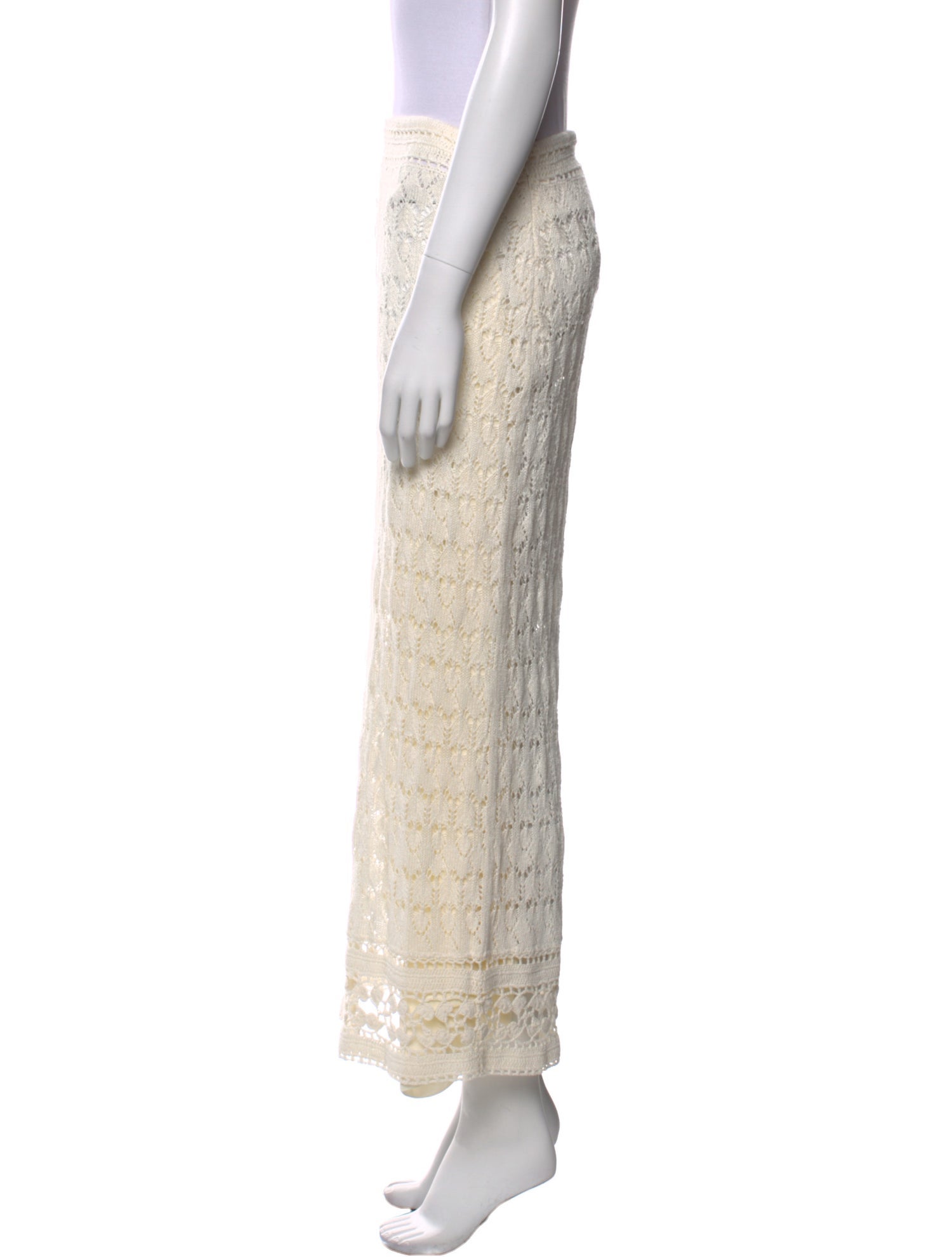 Staud Lace Pattern Midi Length Skirt