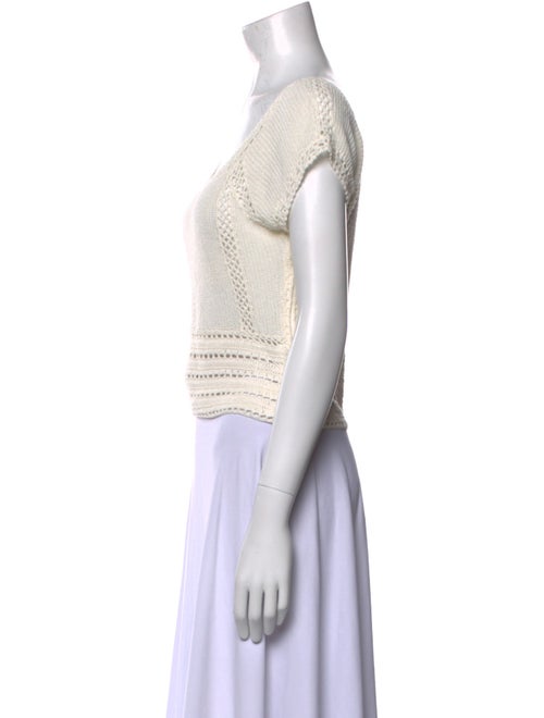 Staud Scoop Neck Short Sleeve Crop Top