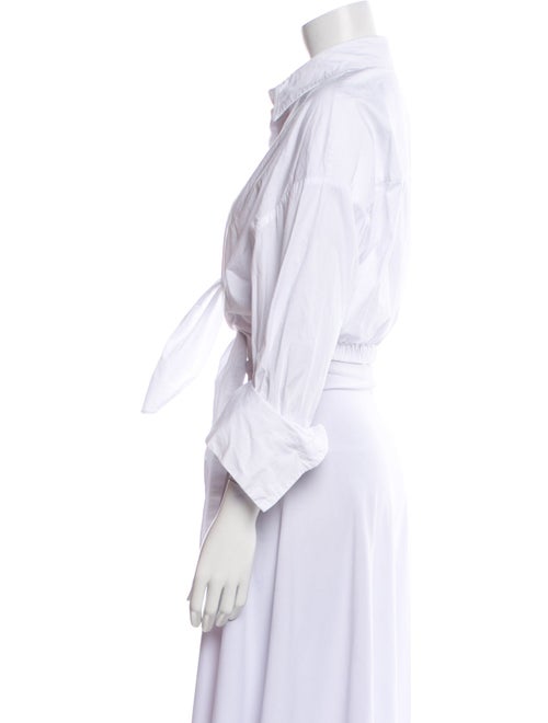 Staud Three-Quarter Sleeve Button-Up Top