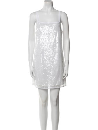 Staud Square Neckline Mini Dress