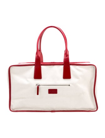 Staud Saffiano Leather Top Handle Bag