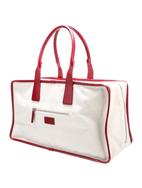 Staud Saffiano Leather Top Handle Bag