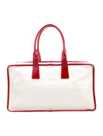 Staud Saffiano Leather Top Handle Bag