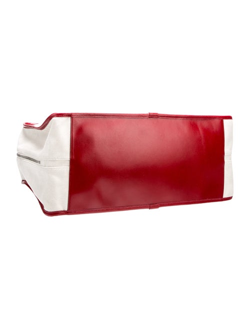 Staud Saffiano Leather Top Handle Bag