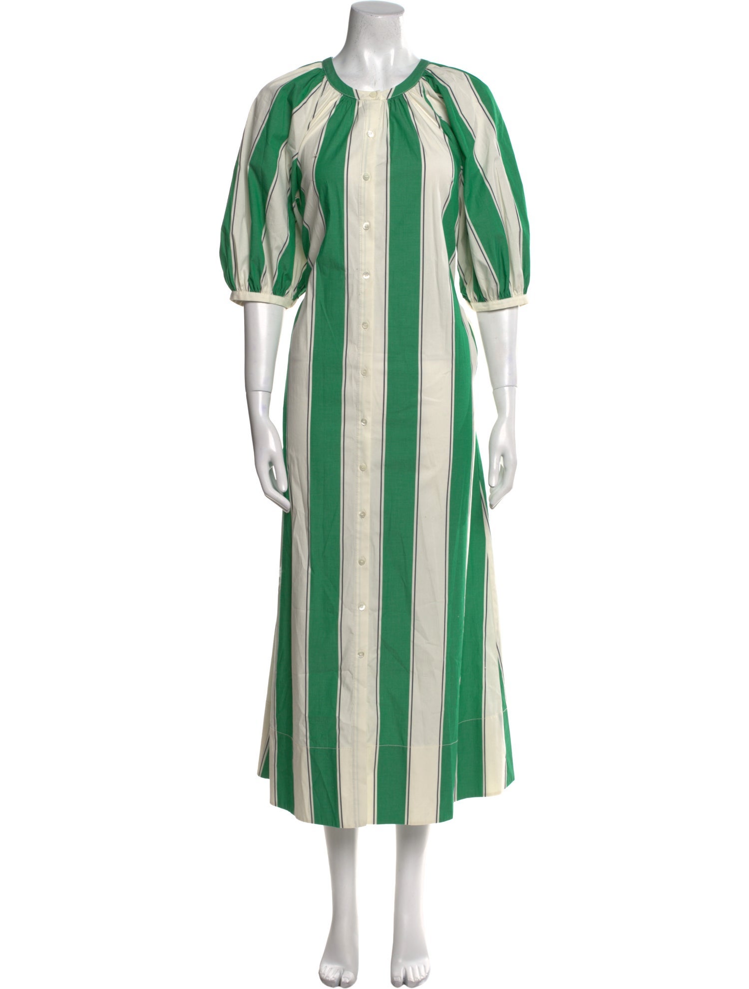 Staud Striped Midi Length Dress