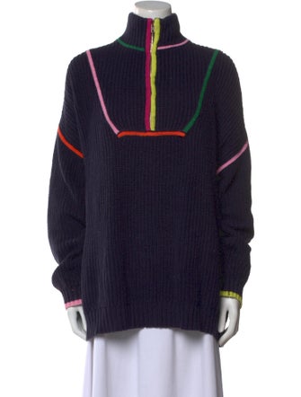 Staud Printed Turtleneck Sweatshirt