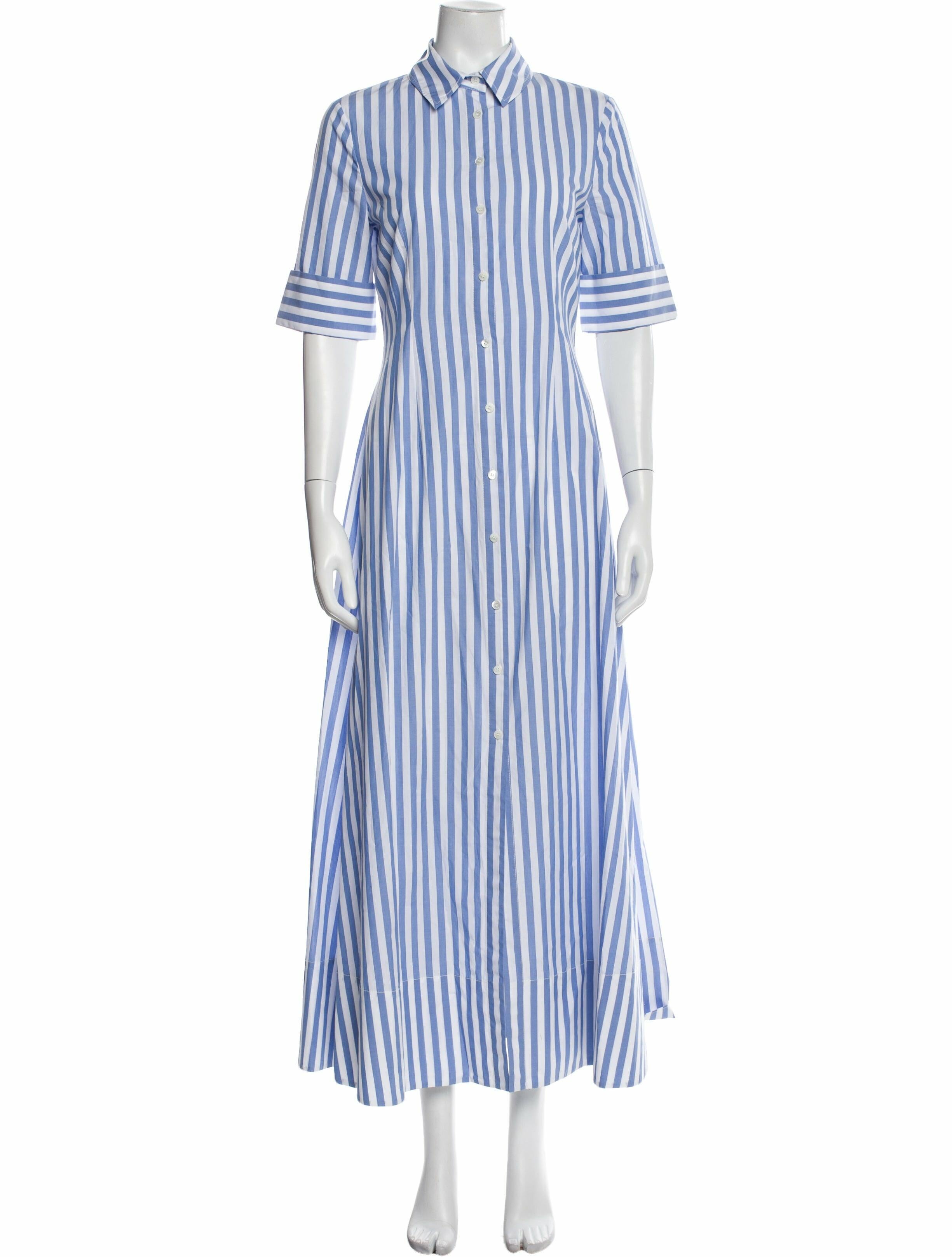 Staud Striped Long Dress