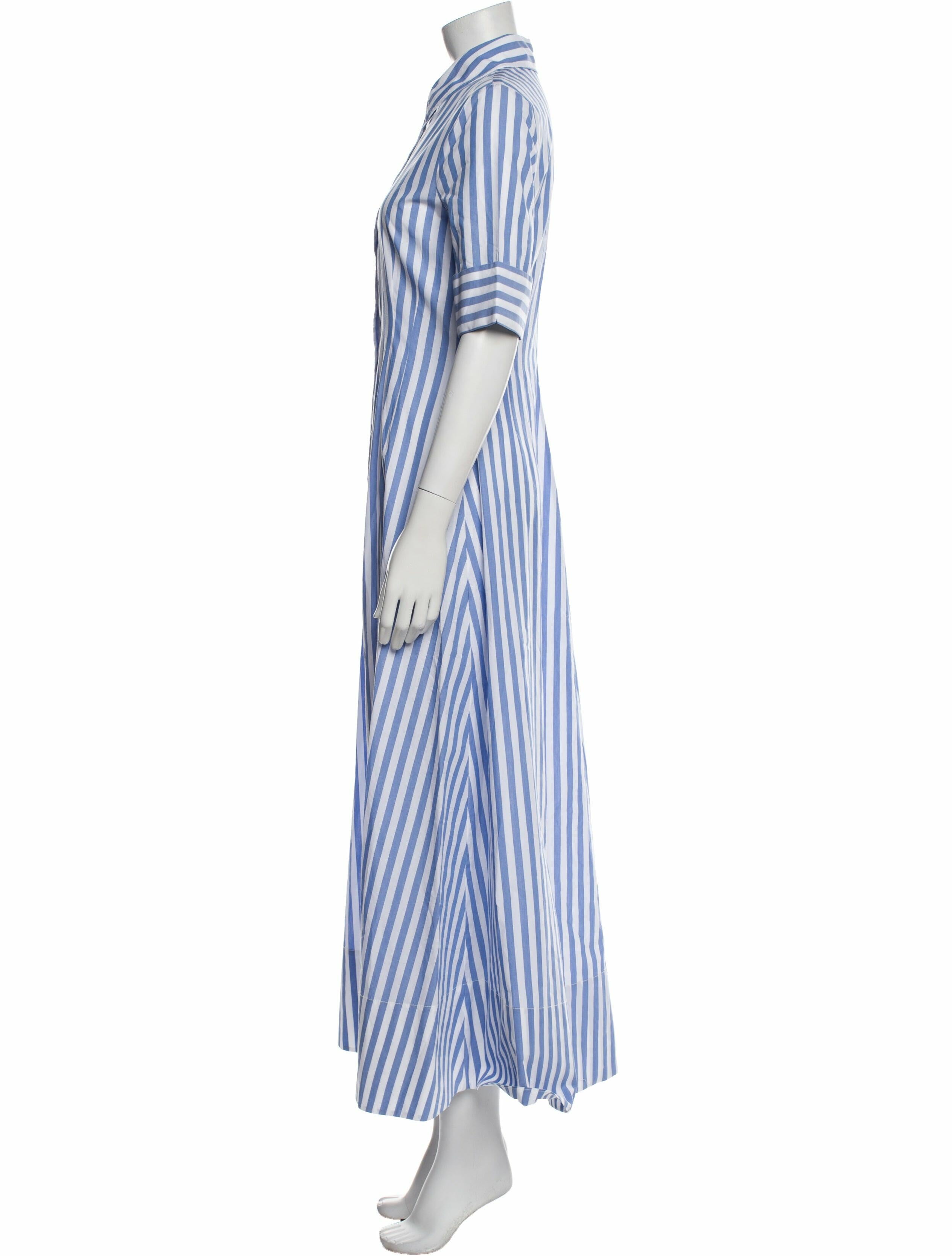 Staud Striped Long Dress