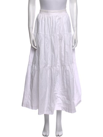 Staud Pleated Accents Midi Length Skirt