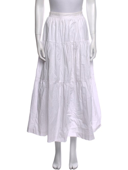 Staud Pleated Accents Midi Length Skirt