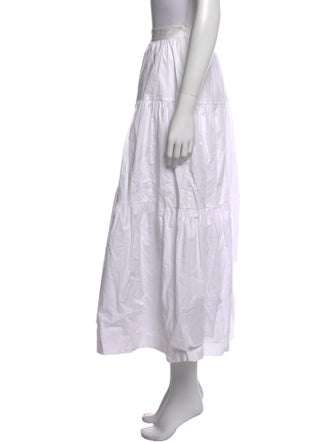 Staud Pleated Accents Midi Length Skirt