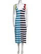 Staud Striped Midi Length Dress