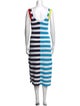Staud Striped Midi Length Dress