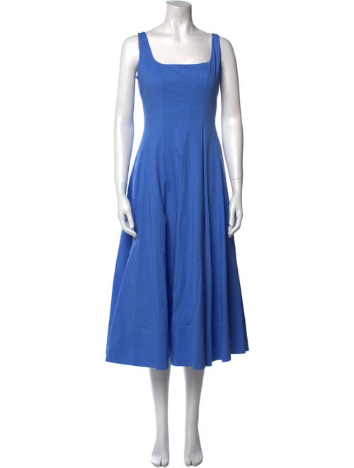 Staud Square Neckline Midi Length Dress
