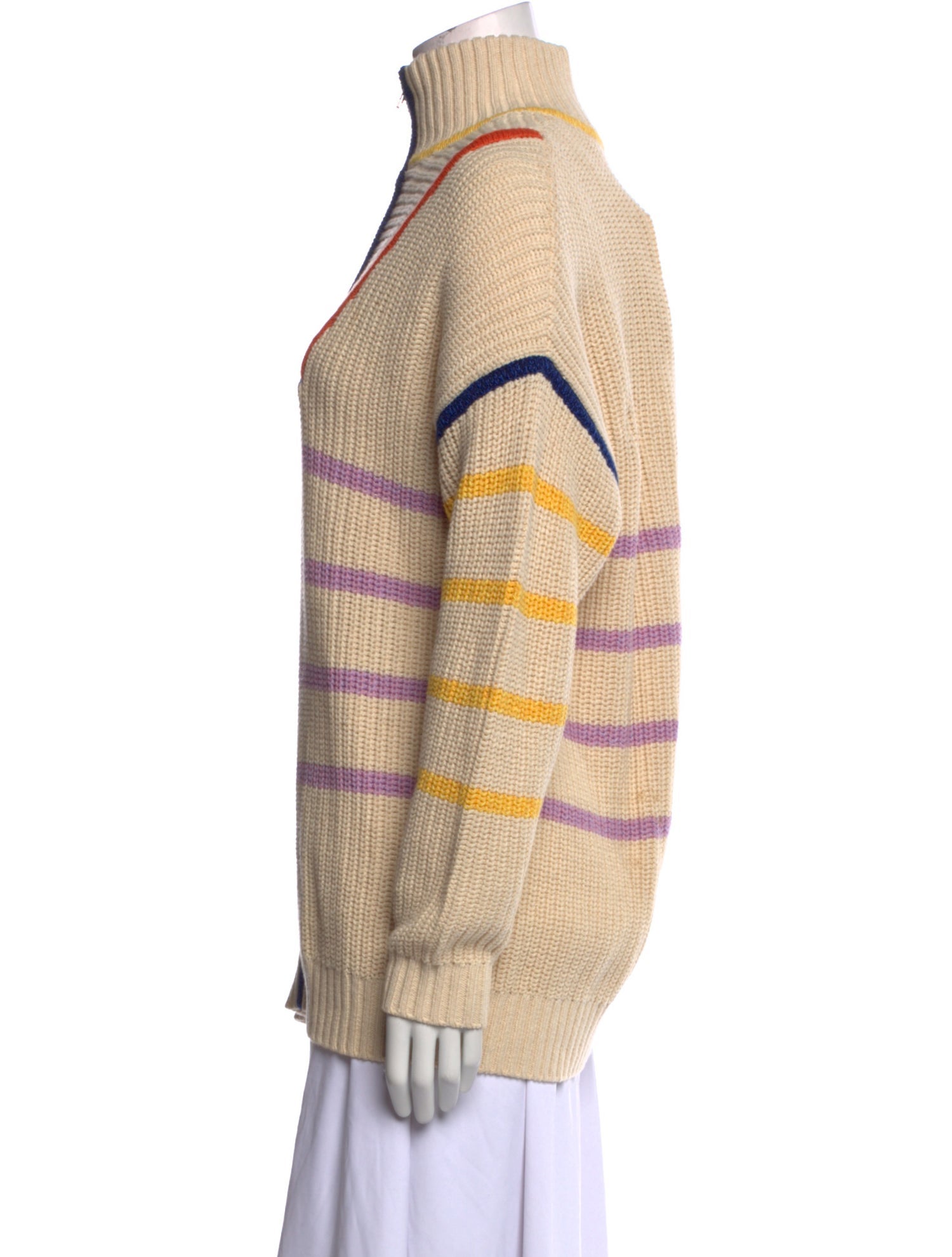 Staud Striped Turtleneck Sweater
