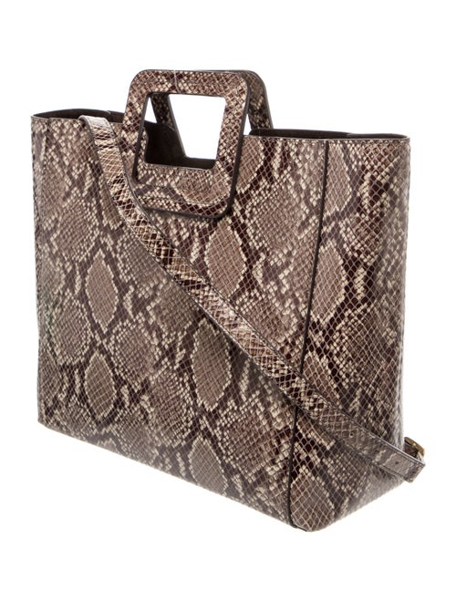 Staud Embossed Leather Top Handle Bag