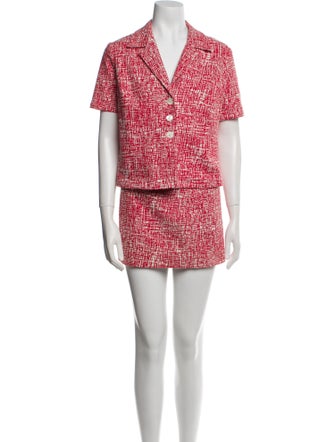 Staud Printed Skirt Suit