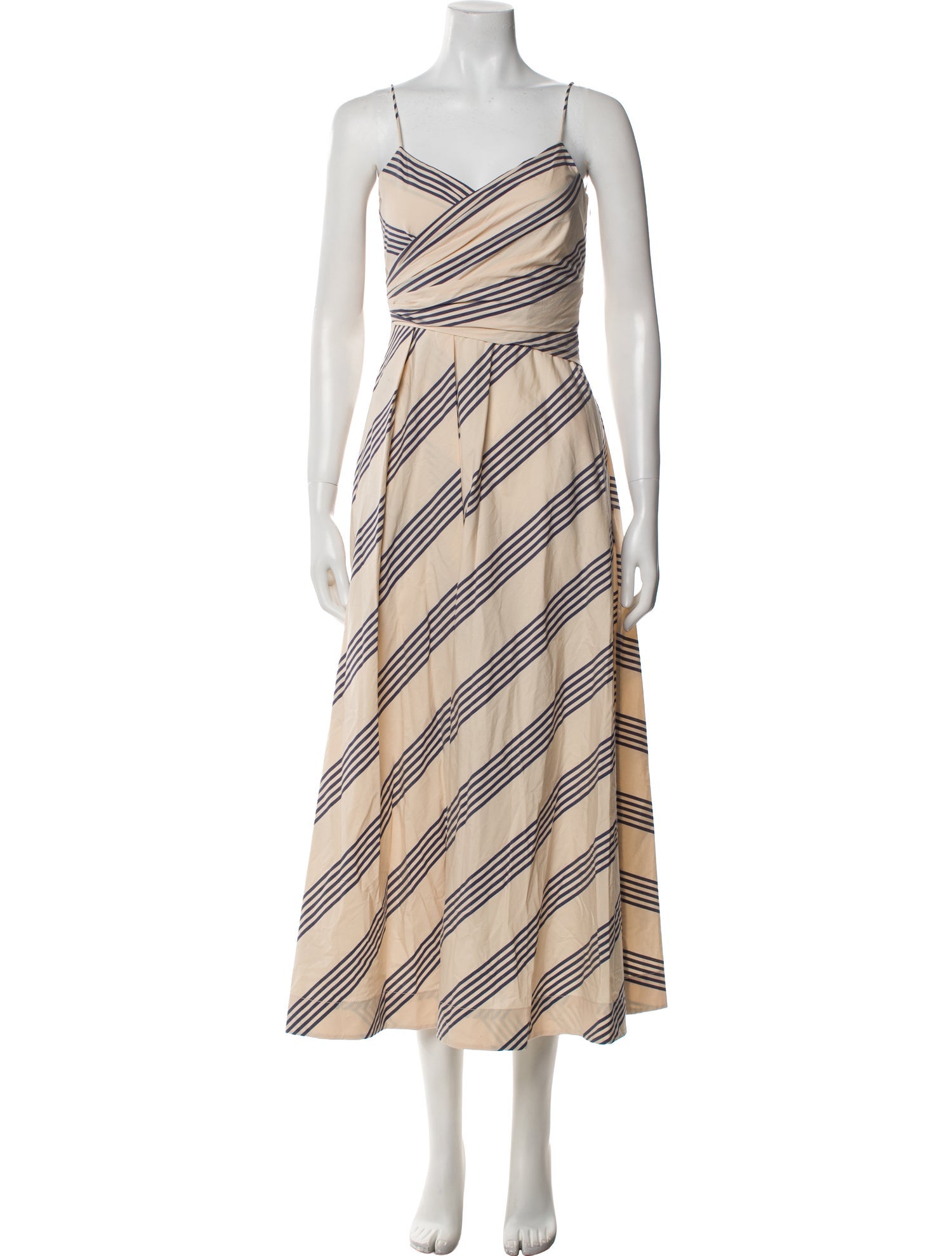 Staud Striped Long Dress