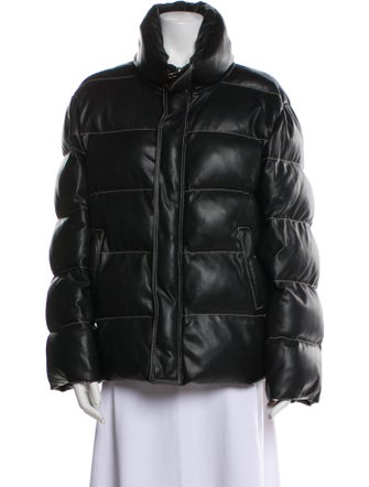Staud Faux Leather Faux Fur Jacket