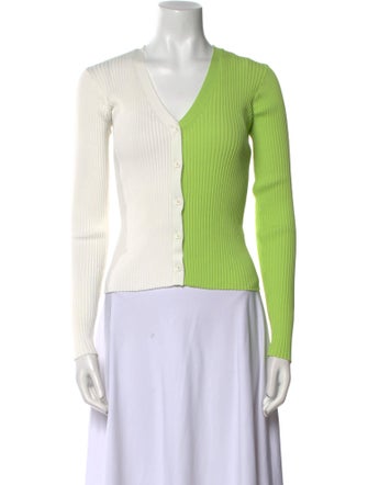 Staud V-Neck Long Sleeve Top