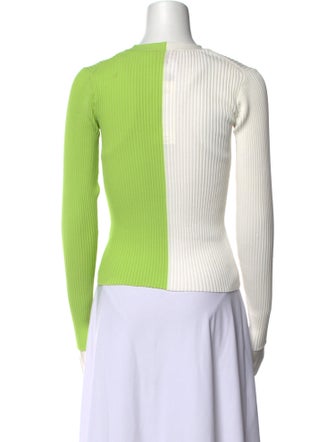 Staud V-Neck Long Sleeve Top