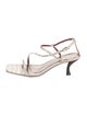 Staud Crocodile T-Strap Sandals