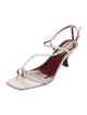 Staud Crocodile T-Strap Sandals