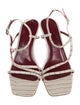 Staud Crocodile T-Strap Sandals