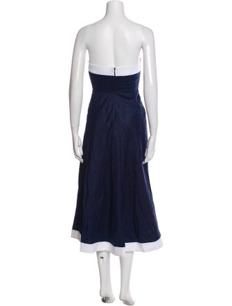 Staud Linen Midi Length Dress