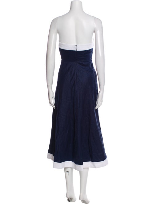Staud Linen Midi Length Dress