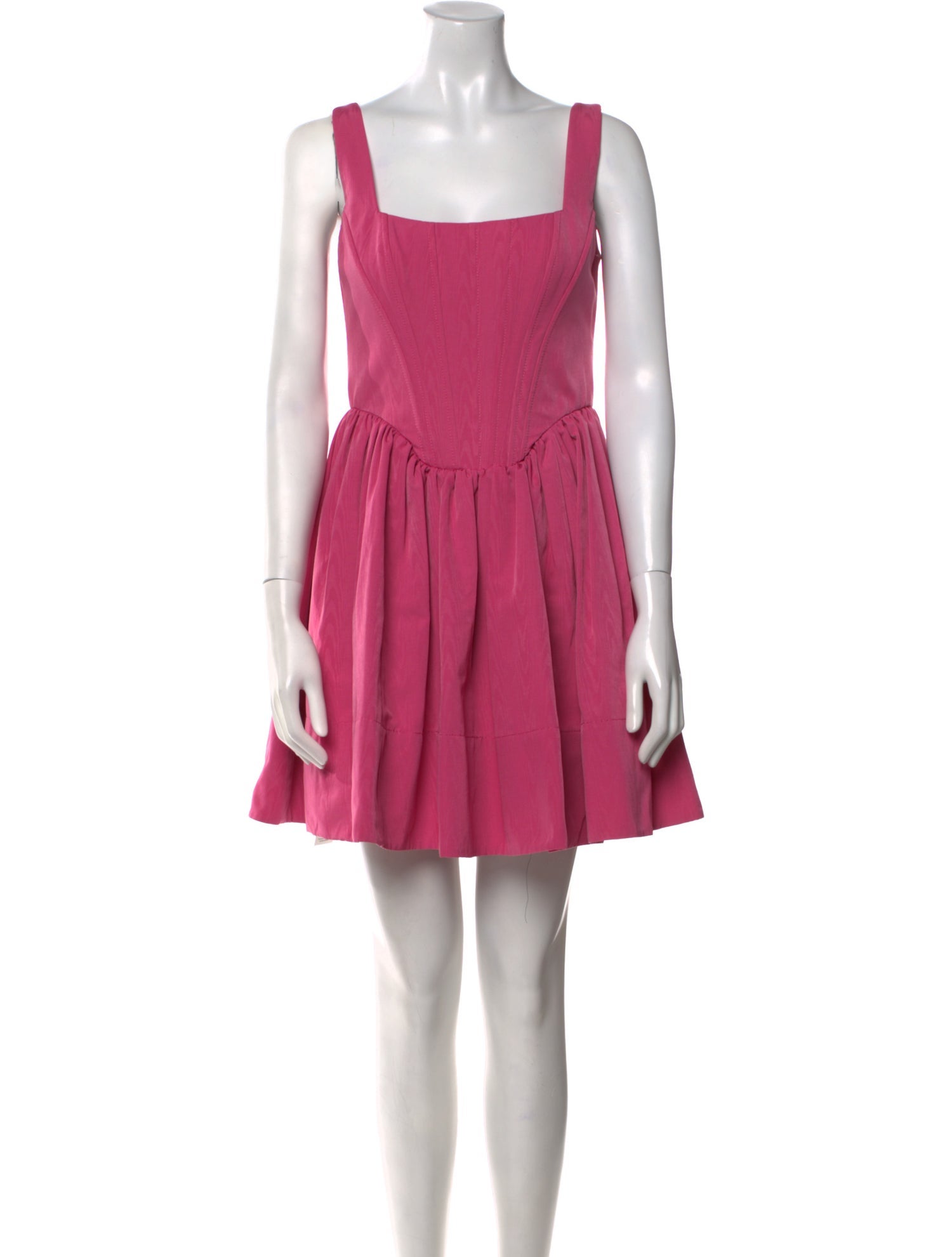 Staud Square Neckline Mini Dress