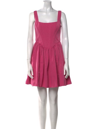 Staud Square Neckline Mini Dress