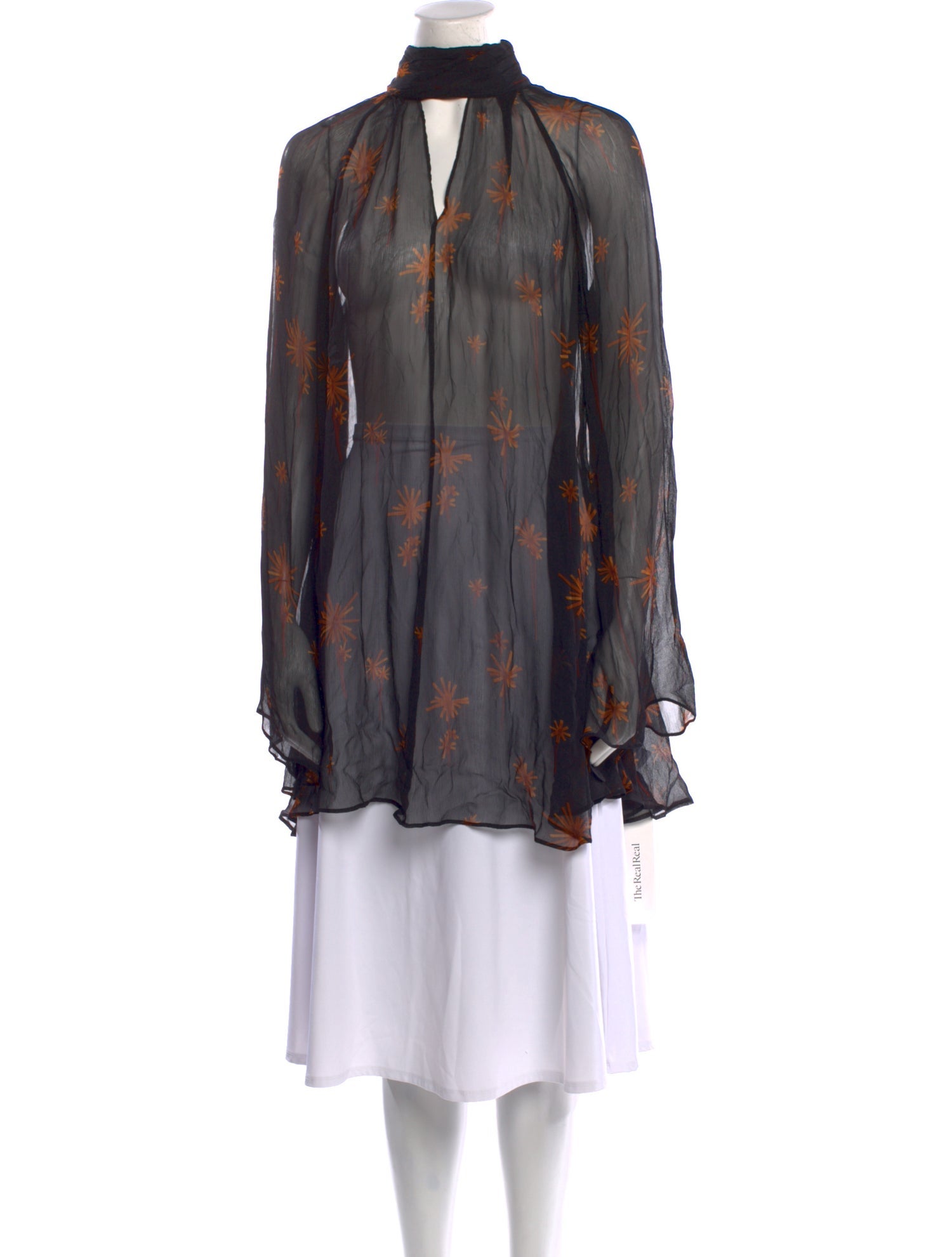 Staud Floral Print Mock Neck Tunic
