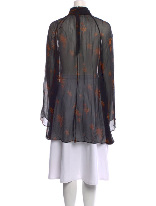 Staud Floral Print Mock Neck Tunic